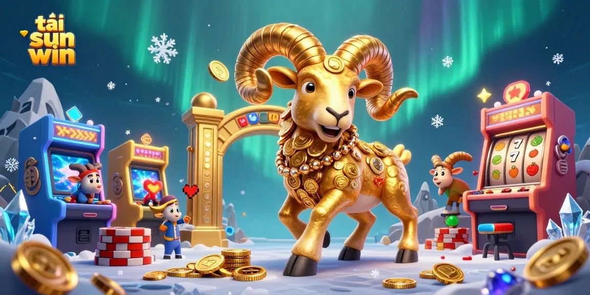 Engage in the vibrant casino experience by tải sun win, where the golden ram charges ahead amidst colorful arcade games.