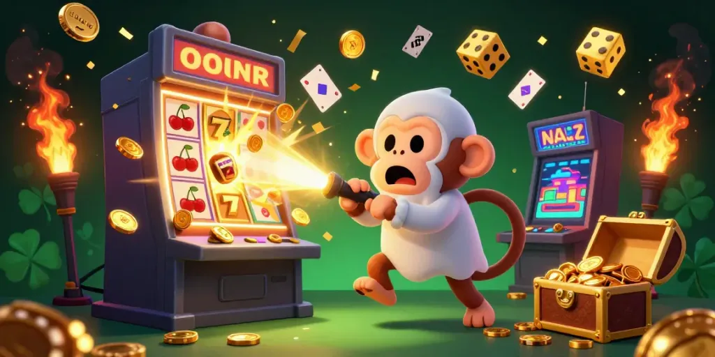 Experience thrilling moments at LLWIN casino with a ghost-hunter puppy tracking a playful poltergeist monkey.