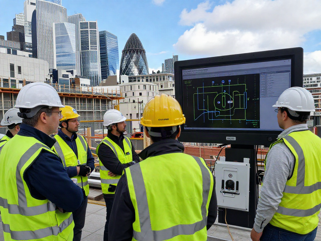GPR Survey London team using advanced technology on a construction site.