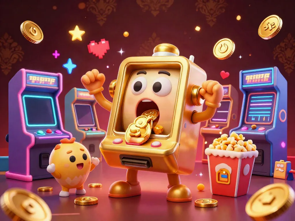 Experience winning moments at 789f with a lively scene of animated slot machines celebrating a jackpot.