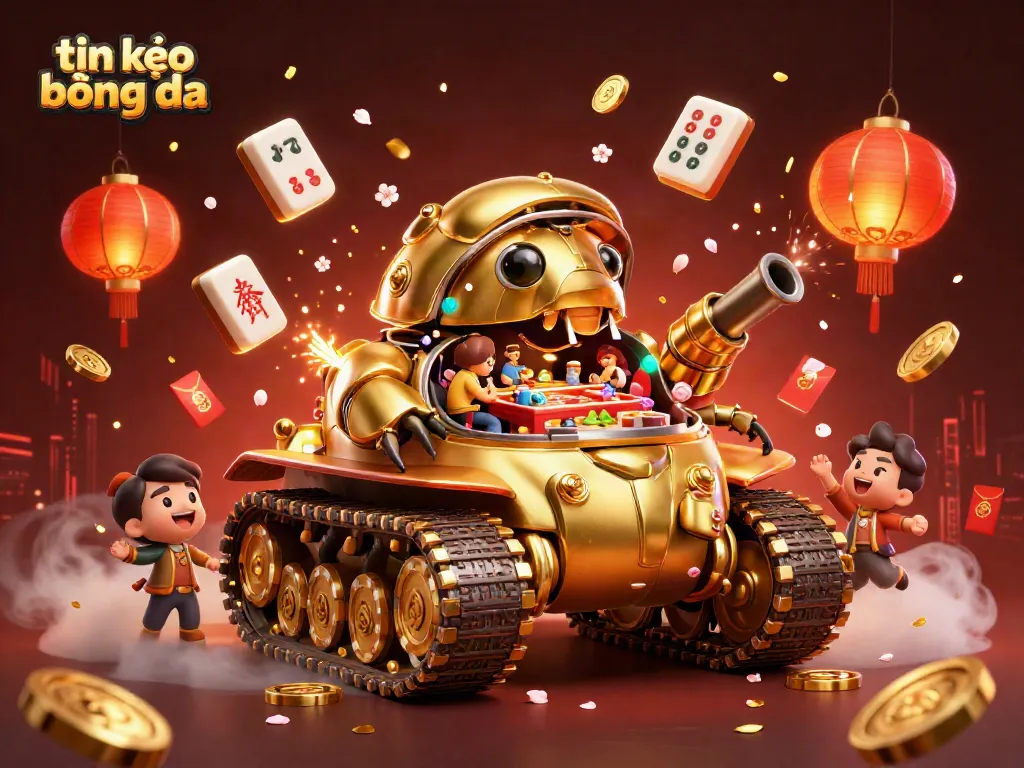 Experience thrilling games with the colorful tin kèo bóng đá scene featuring a gold beetle tank casino.