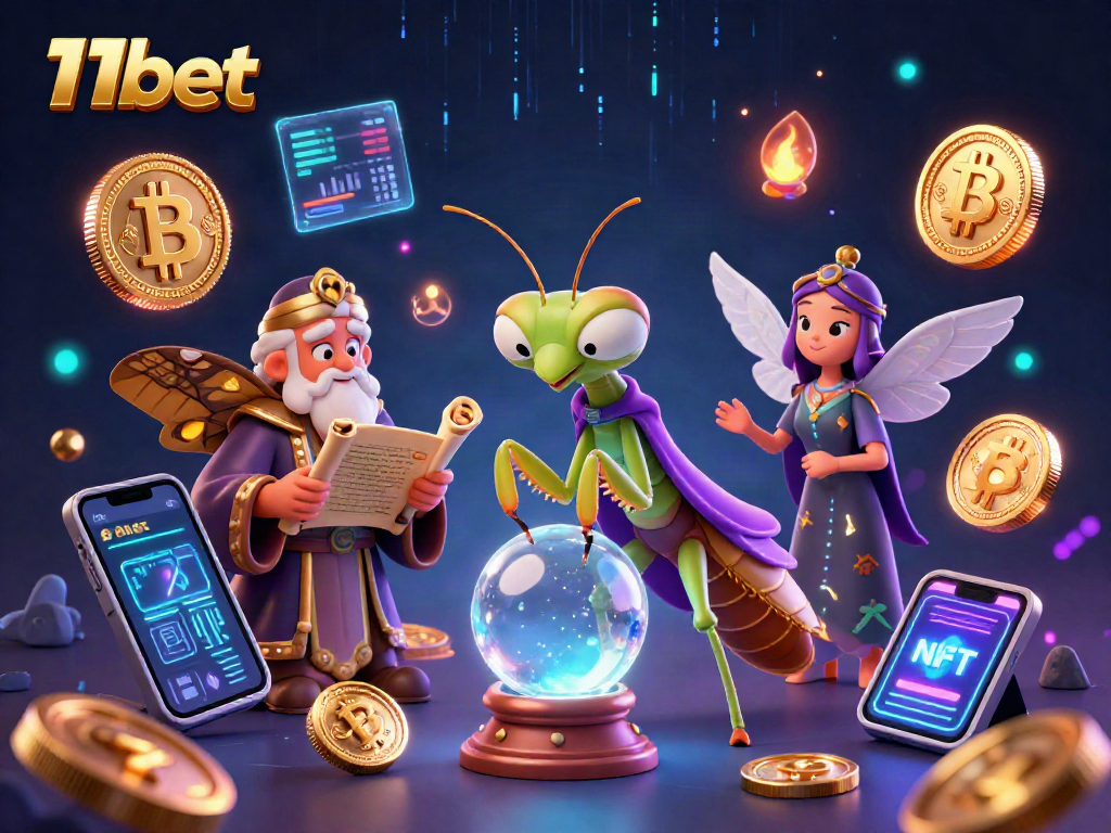 Experience thrilling gaming at 11bet with mystical visuals and cryptocurrency elements.