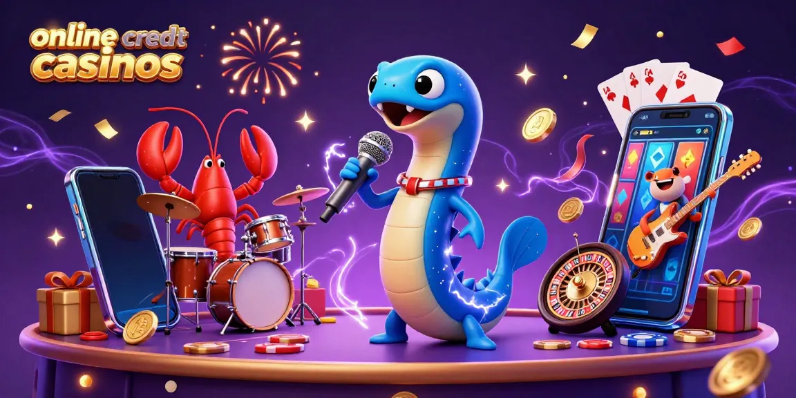 Electric eel DJ performs at an underwater casino, showcasing online credit card casinos with vibrant slot game elements.