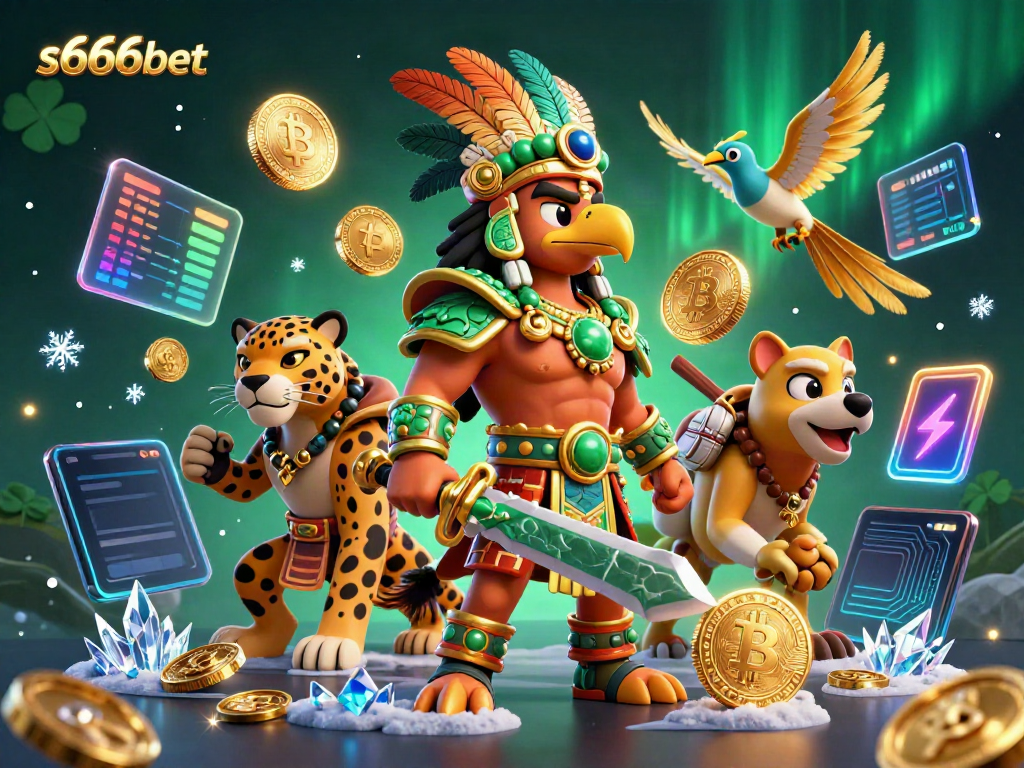 Engage with the thrilling world of s666bet showcasing vibrant 3D characters and casino elements.